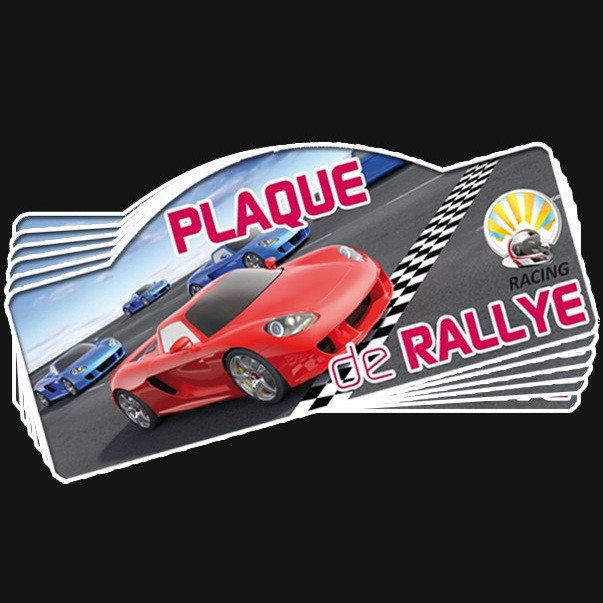 Plaque Rallye magnétique voiture