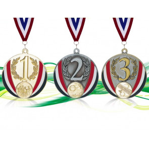 Podium 3 Médailles avec cordon & pastille 3MP7