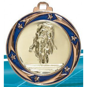Medaille bleue tout sport grande equitation hippique cheval poneys