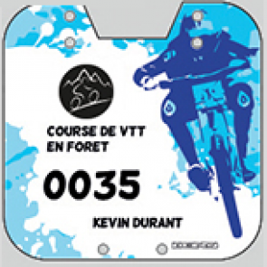 Plaque guidon cadre fourche et arrière pour course de VTT VELO BMX  compétition randonnée